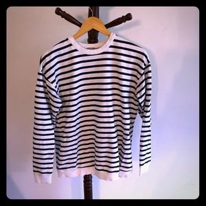 ASOS Maternity Black/White Striped Sweatshirt